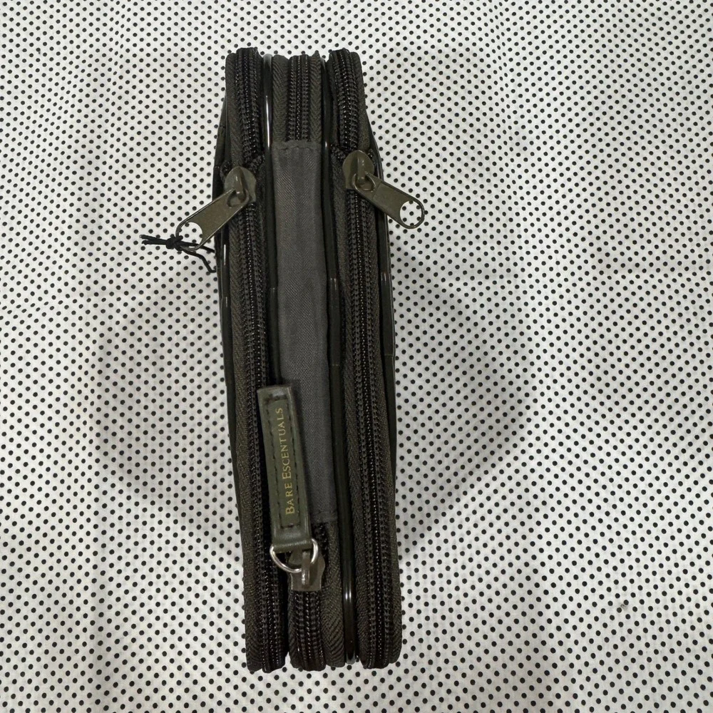 Bare Escentuals Wild Jungle Bag Olive Green Faux Croc Makeup Organizer Vintage